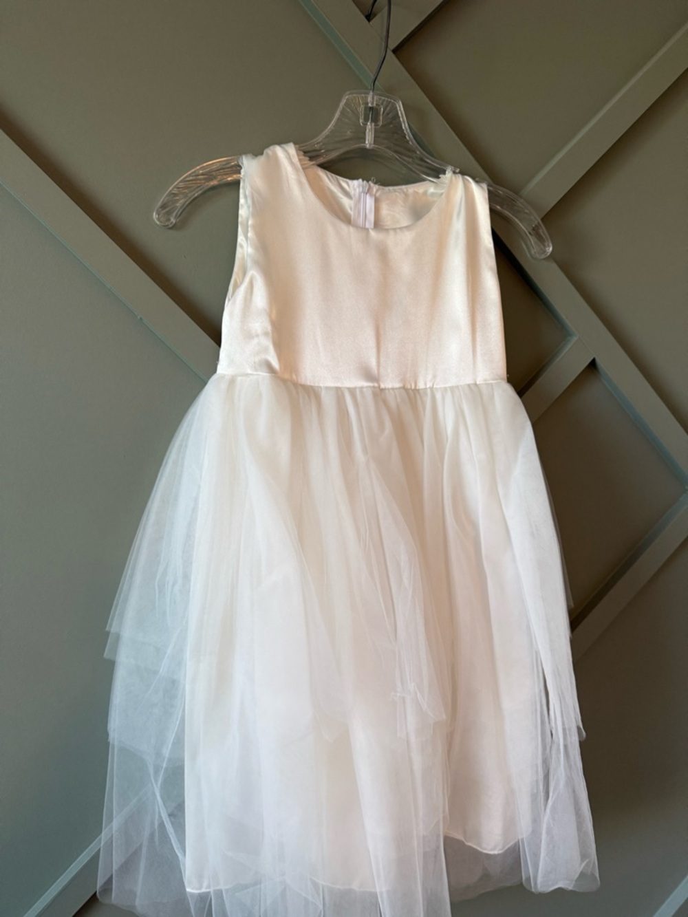 Ivory Tulle Flower Girl Dress